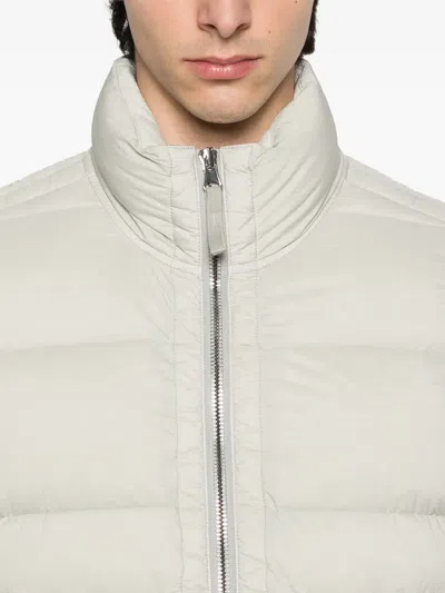 Stone Island Quilted Zip-fastening Padded Vest In White