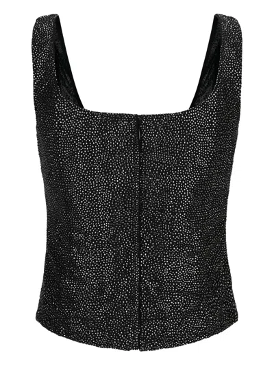 Giuseppe Di Morabito Embellished Square-neck Top In Black