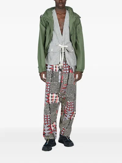 Engineered Garments Patchwork Pleated Trousers In Multi