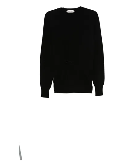 Alberta Ferretti Button-embellished Sweater In Black