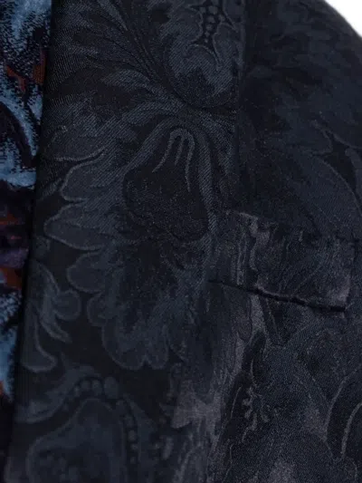 Etro Single-breasted One Button Jacket In Black
