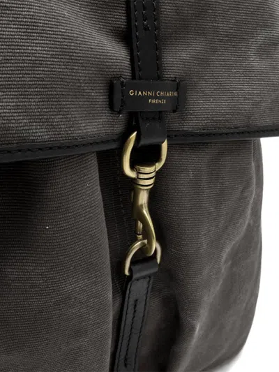 Gianni Chiarini Leather-trimmed Canvas Backpack