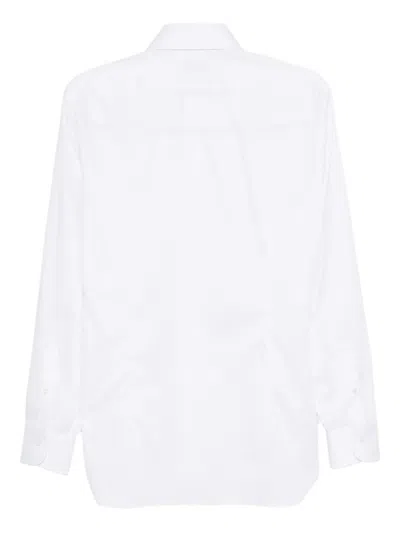 Barba Napoli Seersucker Shirt In White