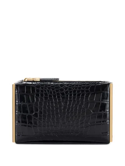 Elisabetta Franchi Crocodile-effect Clutch Bag