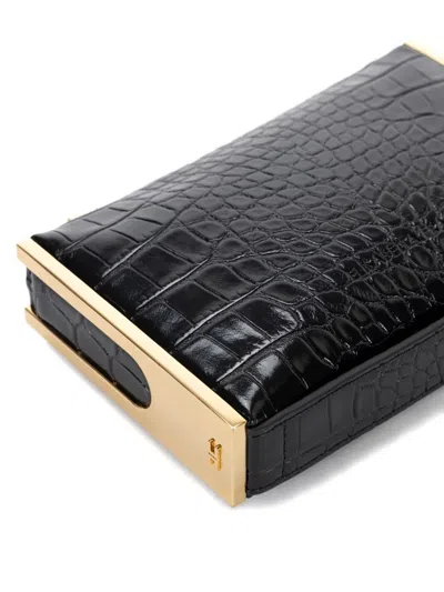 Elisabetta Franchi Crocodile-effect Clutch Bag