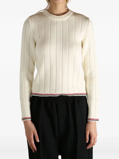 Thom Browne Long-sleeve Sweater In Neutral