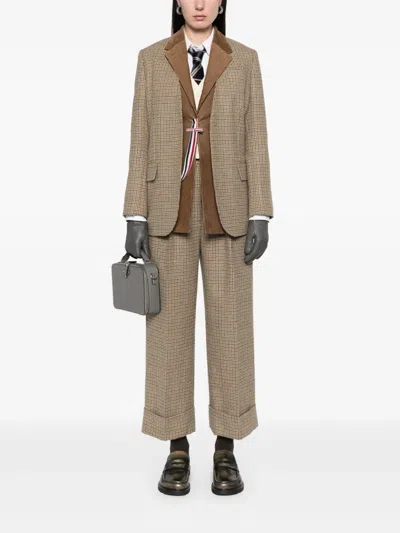 Thom Browne Ginclub Check Waistcoat And Blazer Set