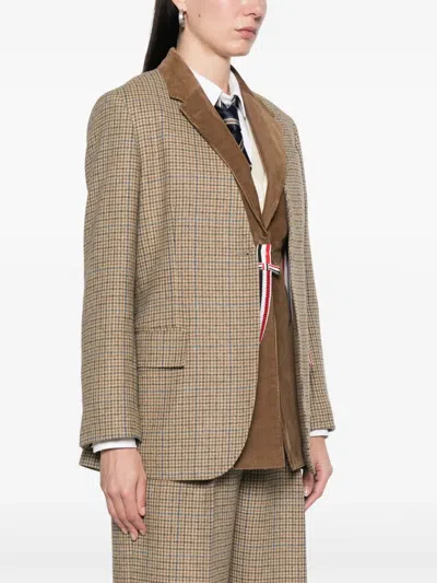 Thom Browne Ginclub Check Waistcoat And Blazer Set