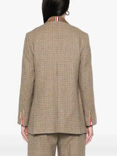 Thom Browne Ginclub Check Waistcoat And Blazer Set