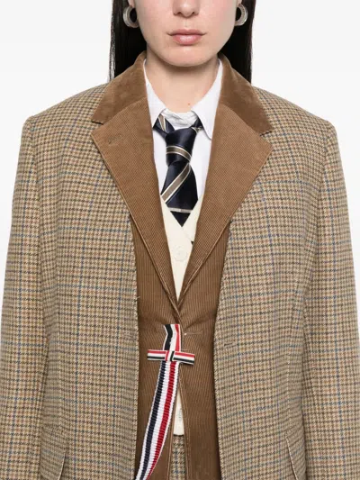Thom Browne Ginclub Check Waistcoat And Blazer Set