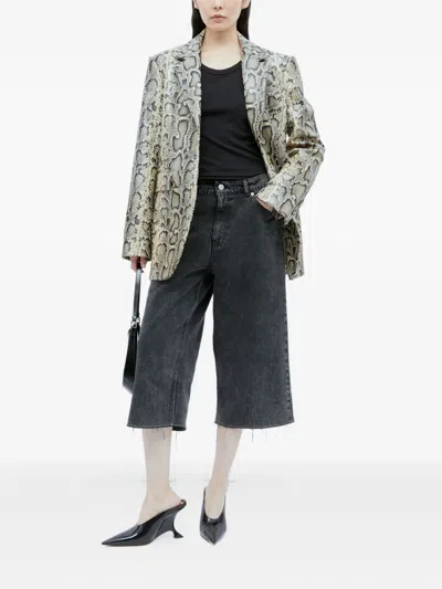 Sportmax Snakeskin-pattern Single-breasted Blazer In Animal Print
