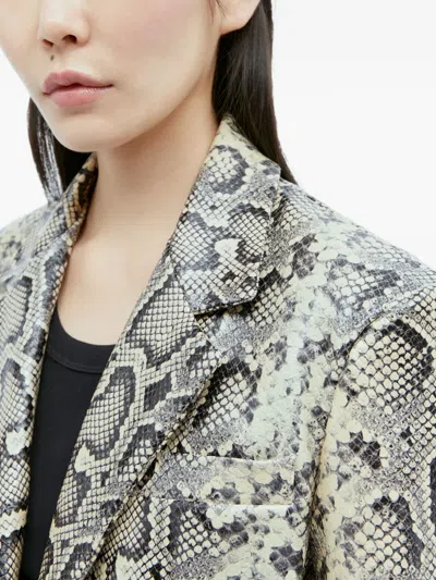 Sportmax Snakeskin-pattern Single-breasted Blazer In Animal Print