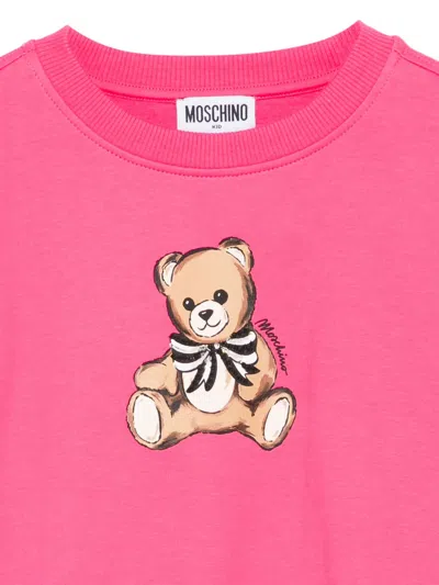 Moschino Teddy Bear-print Sweatshirt In Pink