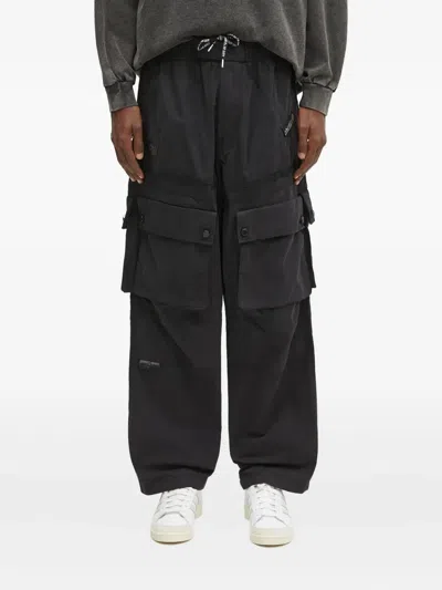 Aape By A Bathing Ape Multi-pocket Drawstring Trousers In Black