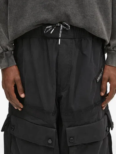 Aape By A Bathing Ape Multi-pocket Drawstring Trousers In Black