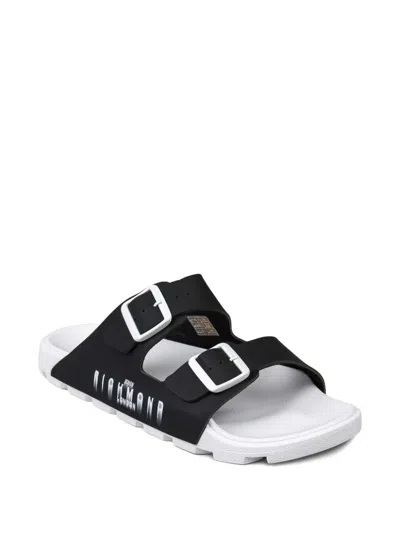 John Richmond Man Sandals Black Size 13 Textile Fibers In Black