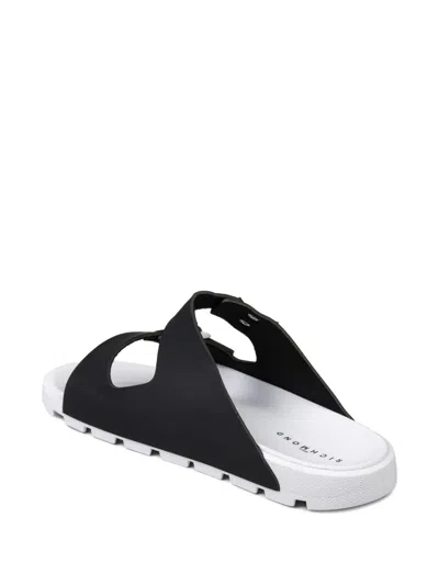 John Richmond Man Sandals Black Size 13 Textile Fibers In Black