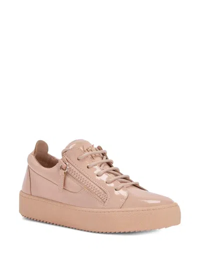 Giuseppe Zanotti Gail Patent-leather Zip-detail Sneakers