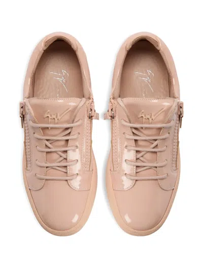 Giuseppe Zanotti Gail Patent-leather Zip-detail Sneakers