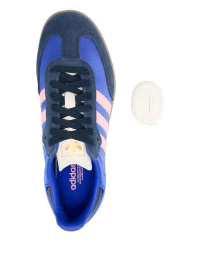 Adidas Originals Low-cut Sneakers Featuring Iconic Stripes In Blue