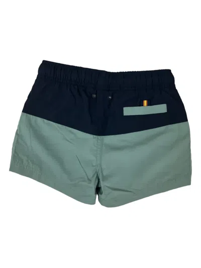 K-way Two-tone Drawstring Swim Shorts In Green