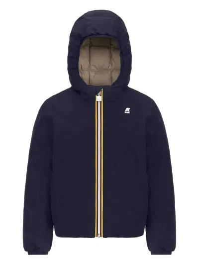 K-way Jacques Hooded Puffer Jacket In Blue