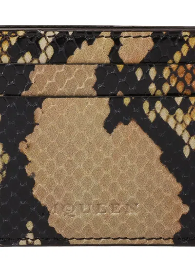 Alexander Mcqueen Snakeskin Cardholder