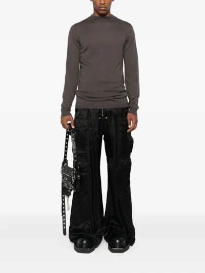 Rick Owens Crew-neck Cashmere Sweater In Brown