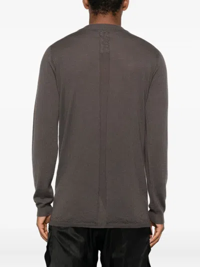 Rick Owens Crew-neck Cashmere Sweater In Brown
