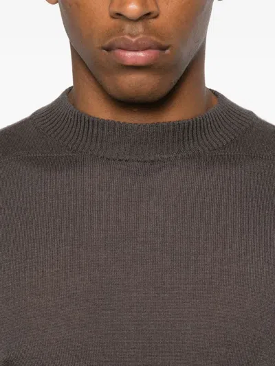 Rick Owens Crew-neck Cashmere Sweater In Brown