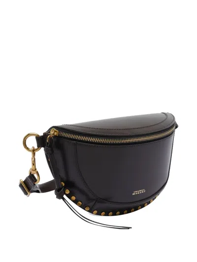 Isabel Marant Skano Crossbody Bag Studded Detailing In Brown