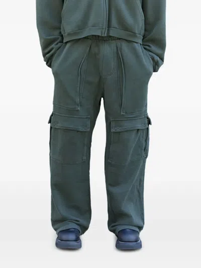 Greg Ross Multi-pocket Cargo Trousers In Green