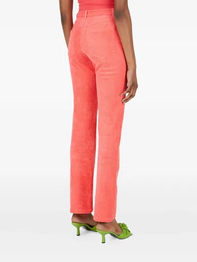 Maisie Wilen Mockumentary Terry Towelling Jeans In Red