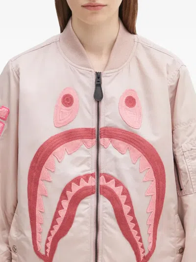 A Bathing Ape Shark-head Embroidered Bomber Jacket