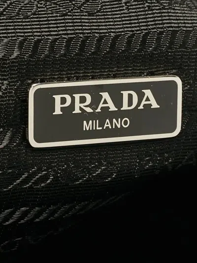 Pre-owned Prada Crystal Embellishment Drawstring Bucket Bag
