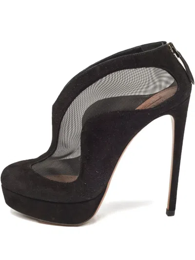 Pre-owned Alaïa 140mm Suede Mesh-panelled Pumps