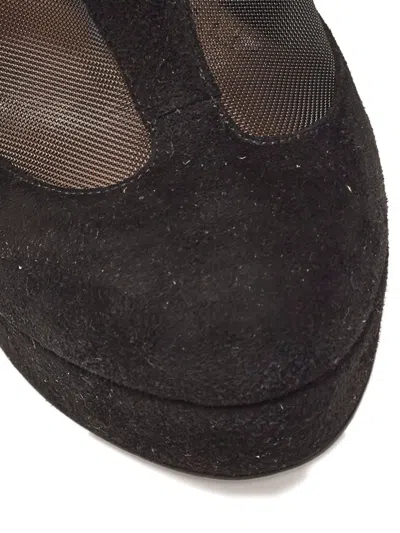 Pre-owned Alaïa 140mm Suede Mesh-panelled Pumps