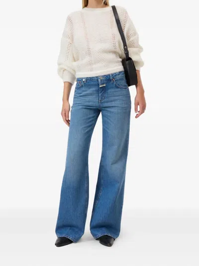 Closed Gillan Button-fly Wide-leg Jeans In Blue