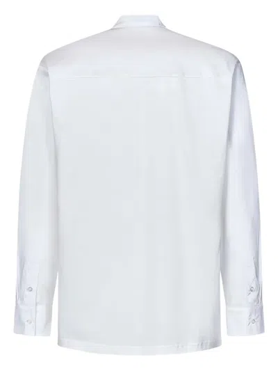 Low Brand Button-placket Long-sleeved T-shirt In White