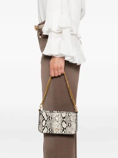 Michael Michael Kors Small Bryant Snakeskin-print Chain-strap Shoulder Bag