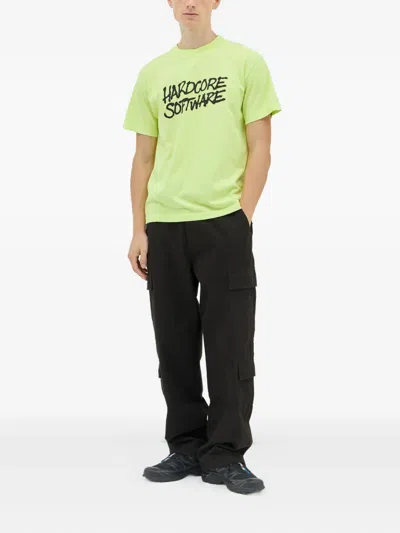 Metalwood Studio Slogan-print Crew-neck T-shirt In Green