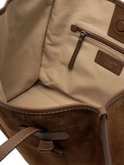 Gianni Chiarini Marcella Knotted-handles Suede Tote Bag
