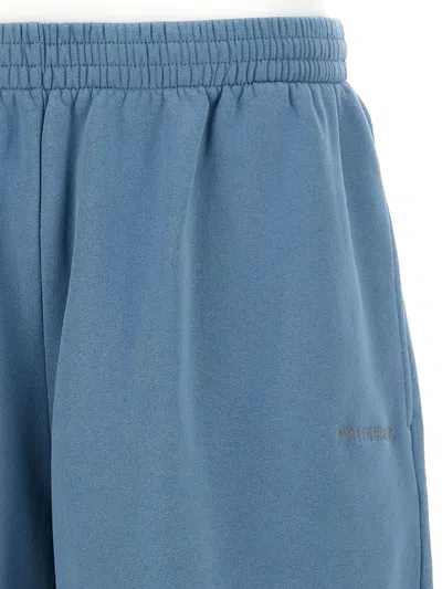 Balenciaga Logoed Tracksuit Shorts In Blue