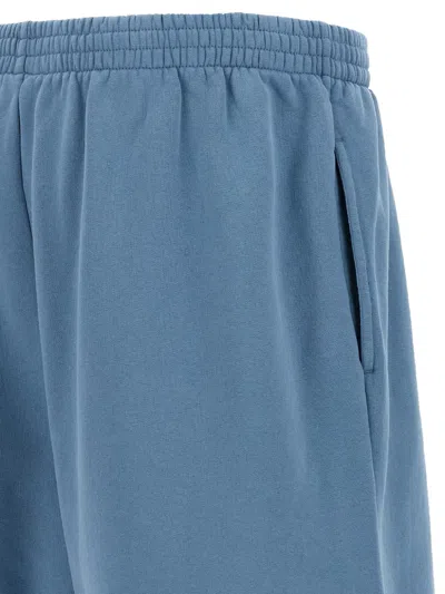 Balenciaga Logoed Tracksuit Shorts In Blue