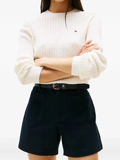 Tommy Hilfiger Knitted Jersey In Ivory White In White