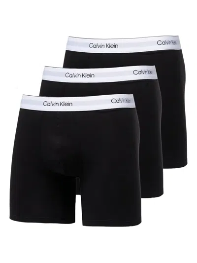 Calvin Klein Logo-waistband Boxers (pack Of Three) In Black