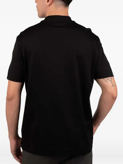 Emporio Armani Embossed Logo T-shirt In Black