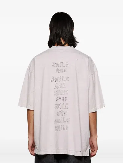Miharayasuhiro Maison Mihara Yasuhiro T-shirt Bleached In Cotone In Pink