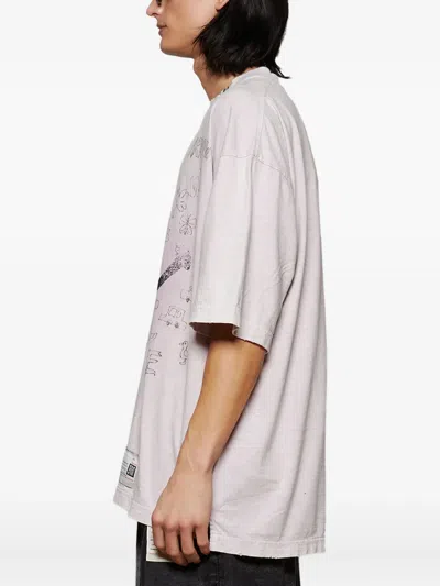 Miharayasuhiro Maison Mihara Yasuhiro T-shirt Bleached In Cotone In Pink
