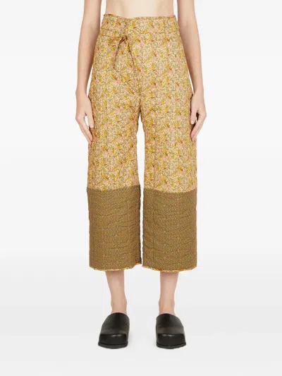 Toogood Floral-pattern Quilted Trousers In Multi